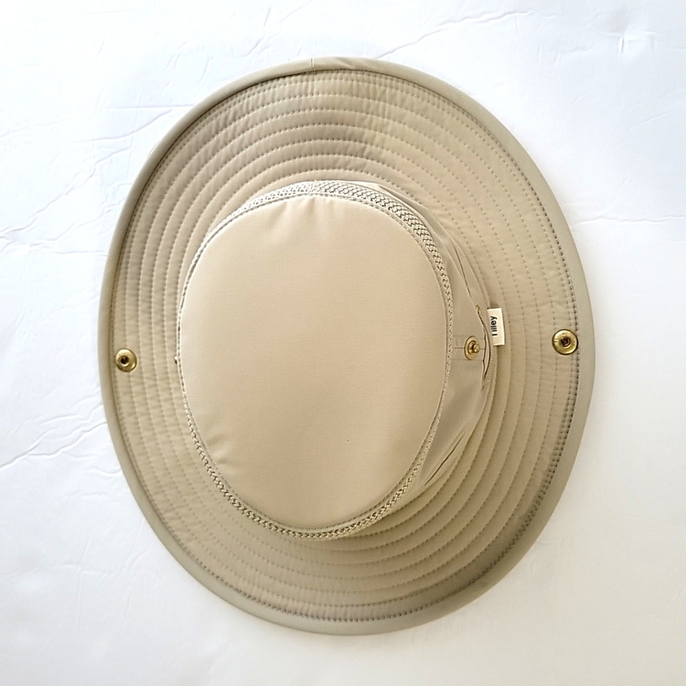 Tilley Men's Airflow Snap Up Brim Vent Hat Size 7 Tan Adjustable Outdoor Trail